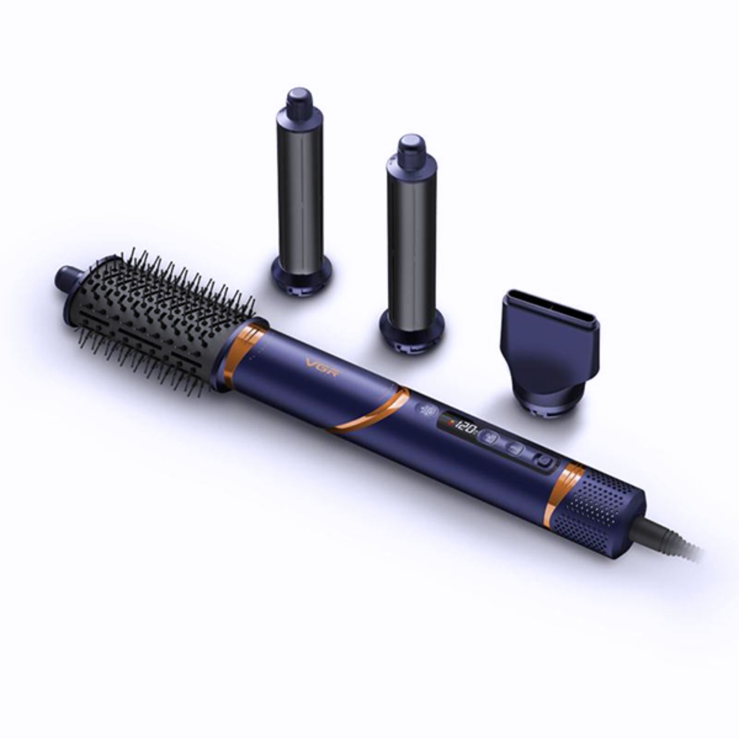 Cepillo Voluminizador VGR 4 en 1 V-474 Morado